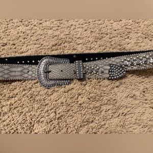 Studded Skull Embellished Belt